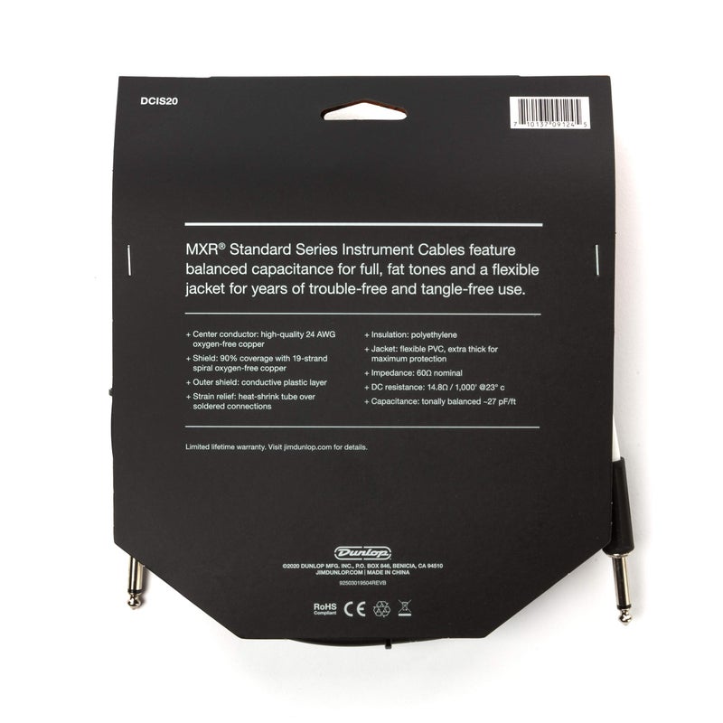 MXR Standard Instrument Cable 20 ft|6.1 m (DCIS20) - Image 2